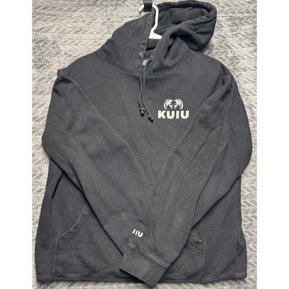 KUIU Hoodie Medium Black Excellent Ultralight Mountain Hunting IND4000P (1913)